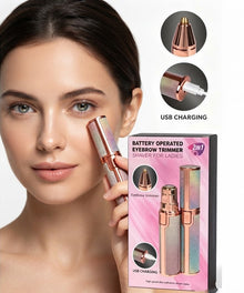 2-in-1 Battery Operated Eyebrow Trimmer and Shaver for Ladies CF-001B