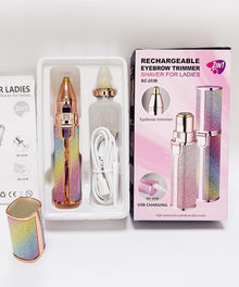 2-in-1 Battery Operated Eyebrow Trimmer and Shaver for Ladies CF-001B