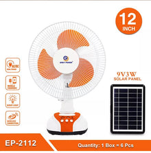 12 inch solar table fan