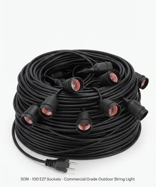 50M - 100 E27 Sockets: Commercial Grade Outdoor String Light