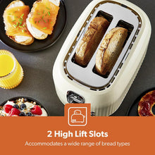 Geepas Fluted Bread Toaster – GBT36558UK-CR (Cream)
