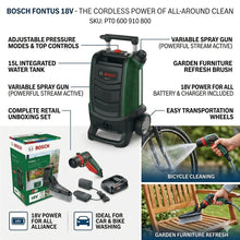 Bosch Fontus Gen II 18V Cordless Outdoor Cleaner