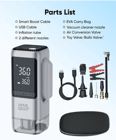 VIDVIE CSP001 Car Emergency Starter Power Supply & Air Pump  6972169858164