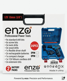 KUTRA 12V Professional Lithium Electric Drill Set (24-Piece)