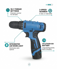 EDON 12V High Quality Multi-function Screwdriver Machine Cordless Drill Set Drill Machine Set