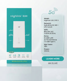Highlink 5.5G Wireless 5G CPE 5 router