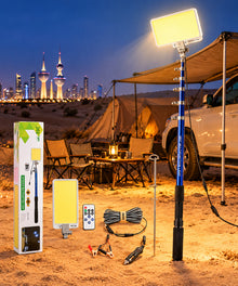 Outdoor Multifunction LED Camping Light with Telescopic Pole & amp Remote