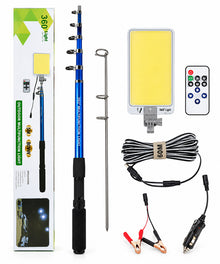 Outdoor Multifunction LED Camping Light with Telescopic Pole & amp Remote