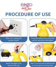 Portable High-Temperature Steam cleaner yellow