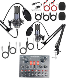 Professional Live Sound Mixer & Condenser Microphone Bundle