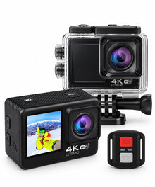 4K Wi-Fi Action Camera with waterproof housing and remote