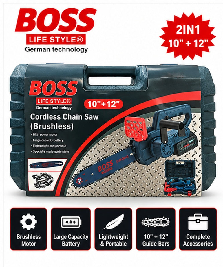 BOSS Life Style 2-in-1 Cordless Brushless Chain Saw 10