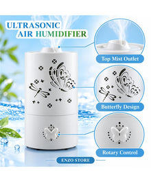 White butterfly ultrasonic humidifier — Product details