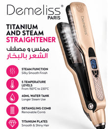 Demeliss Paris Titanium and Steam Hair Straightener SA-171A product image