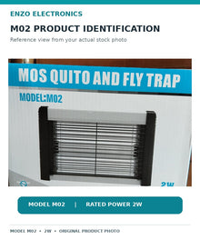 Rectangular Mosquito and Fly Trap M02 actual box photograph catalog view 4
