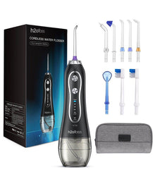 H2OFloss HF-6 rechargeable water flosser in black