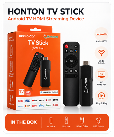 HONTON TV Stick, remote, features and included box accessories