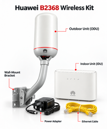 Huawei B2368 ODU IDU router kit accessories infographic