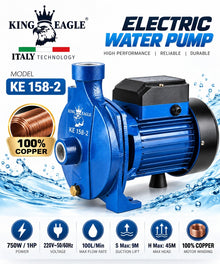 KING EAGLE KE 158-2 Electric Water Pump features and specifications