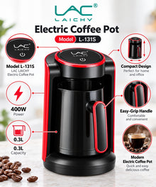 LAC LAICHY L-131S Electric Coffee Pot features and details