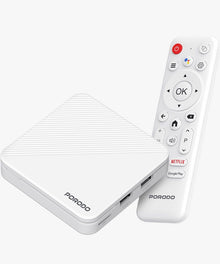 Porodo EchoBox Android TV Box (4K Ultra HD Streaming) - White