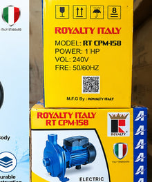 ROYALTY ITALY RT CPM-158 Electric Water Pump original packaging