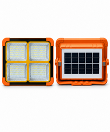SANTITI solar LED light front and rear views on white background