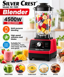Silver Crest SC-1589 blender packaging-listed specifications