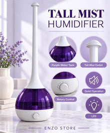Tall purple and white humidifier — Product details