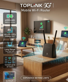 TOPLINK 5G+ Mobile Wi-Fi Router | 4G LTE Cat4 | 300Mbps High-Speed Wireless HW303 6970007020339