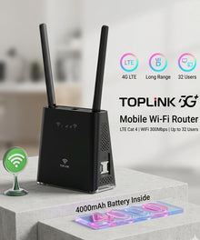 TOPLINK 5G+ Mobile Wi-Fi Router | 4G LTE Cat4 | 300Mbps High-Speed Wireless HW303 6970007020339