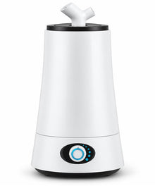 White dual mist humidifier — White background
